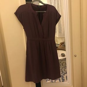 Purple Silk Shortsleeved Dress